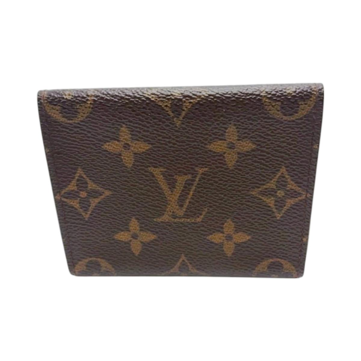 ルイヴィトン LOUIS VUITTON 名刺入れ
 カードケース モノグラム アンヴェロップ・カルト ドゥ ヴィジット モノグラムキャンバス M62920 ブラウン LV
 【SS】
 【中古】