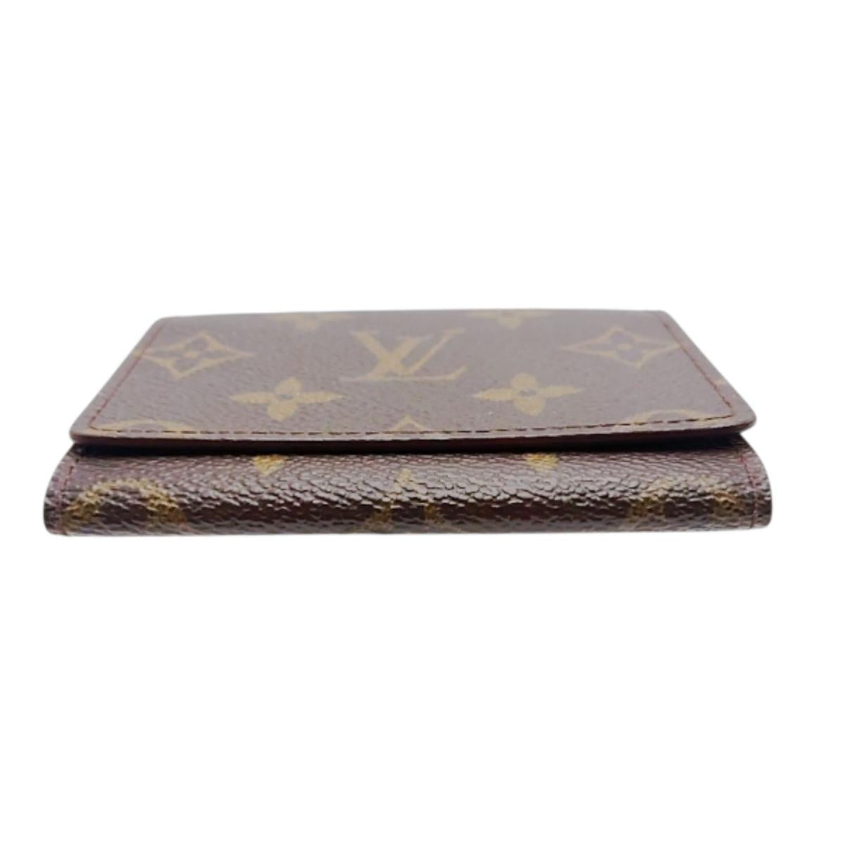 ルイヴィトン LOUIS VUITTON 名刺入れ
 カードケース モノグラム アンヴェロップ・カルト ドゥ ヴィジット モノグラムキャンバス M62920 ブラウン LV
 【SS】
 【中古】