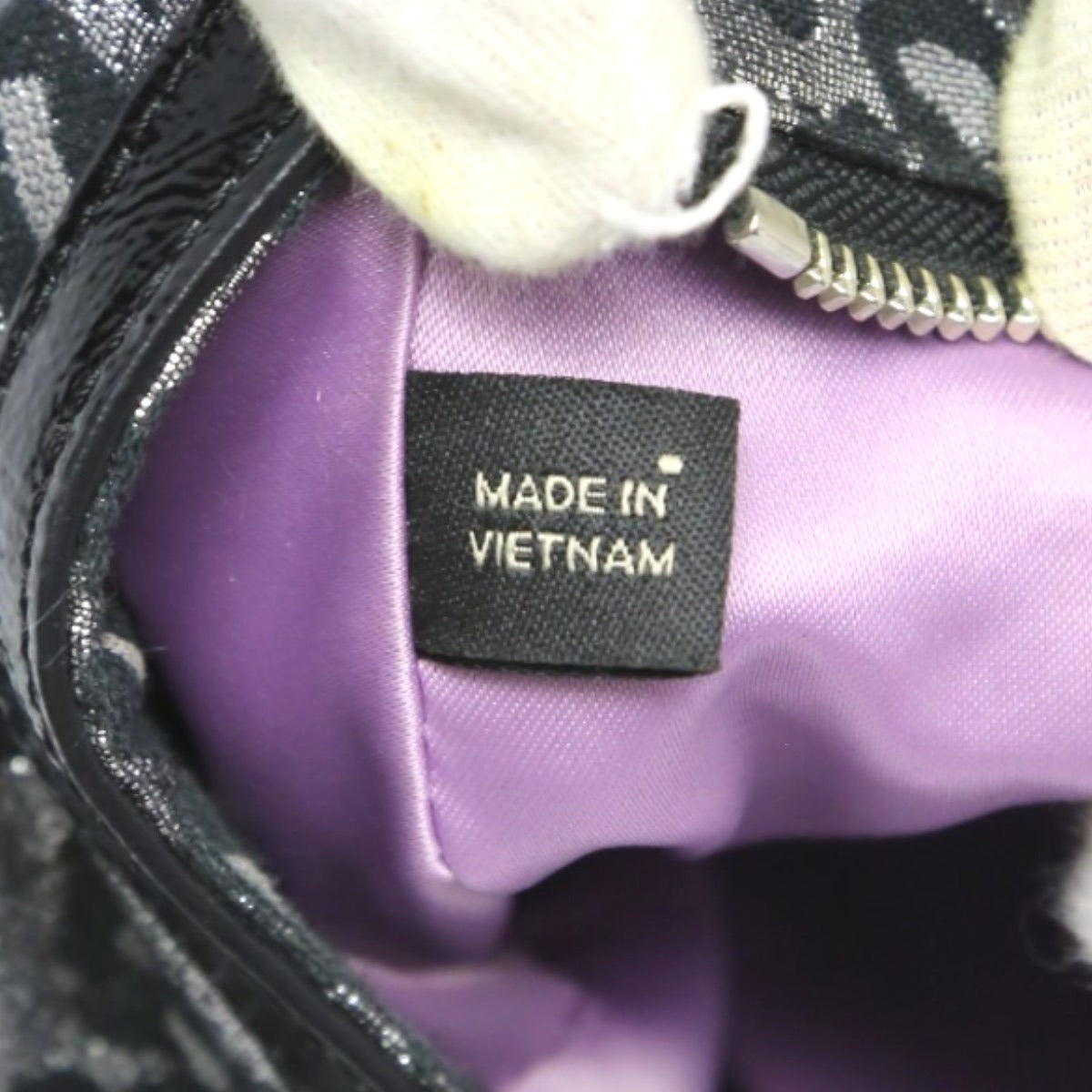 コーチ COACH ハンドバッグ
 トートバッグ 肩掛け レオパード キャンバス F17675 シルバー×ブラック 【SS】
 【中古】