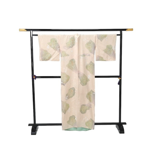 訪問着・付下
着物 和服 化繊 長着 袷 ポリエステル ベージュ 【H】
【中古】