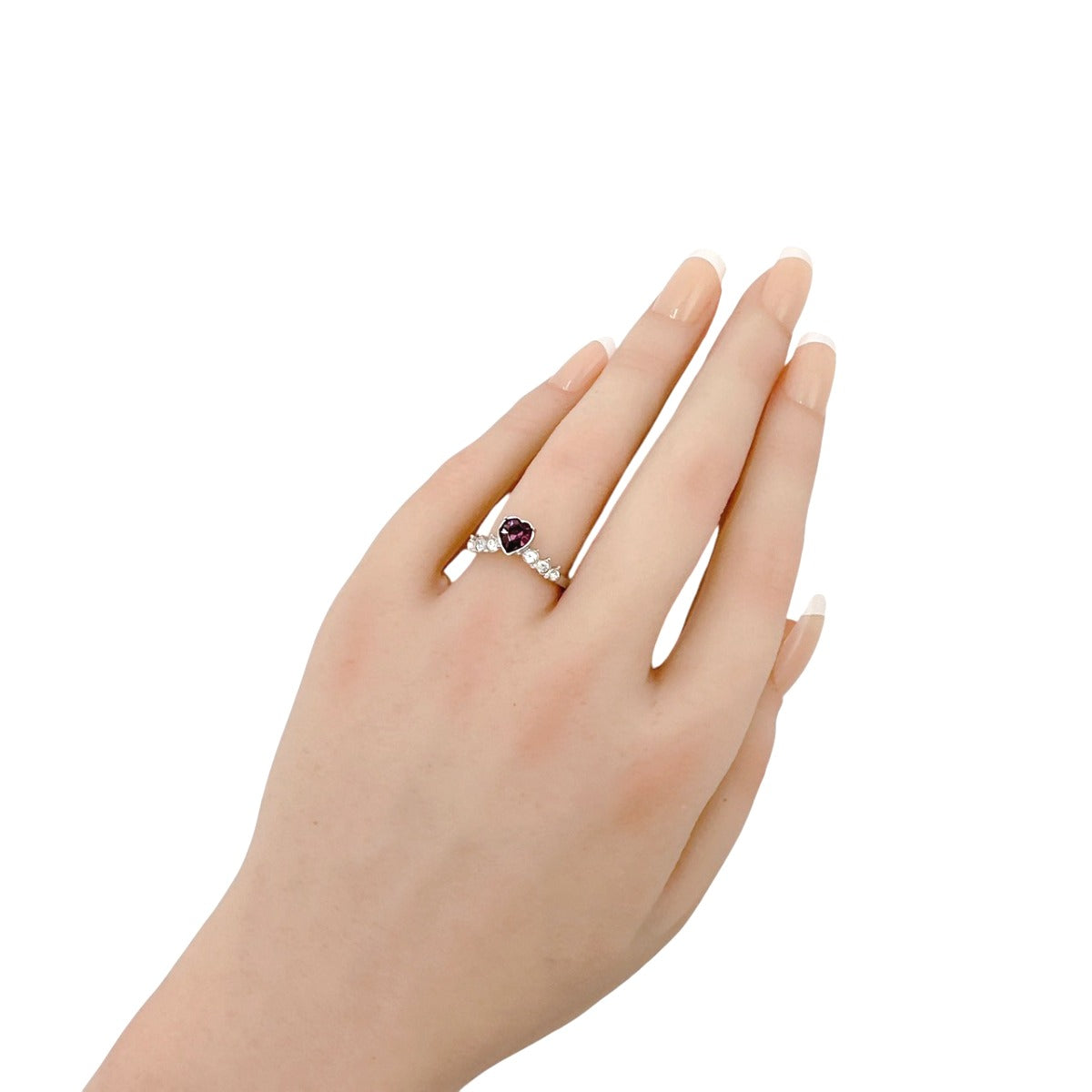 スワロフスキー SWAROVSKI リング・指輪
指輪 14号 ハート パープル 【SS】
【中古】