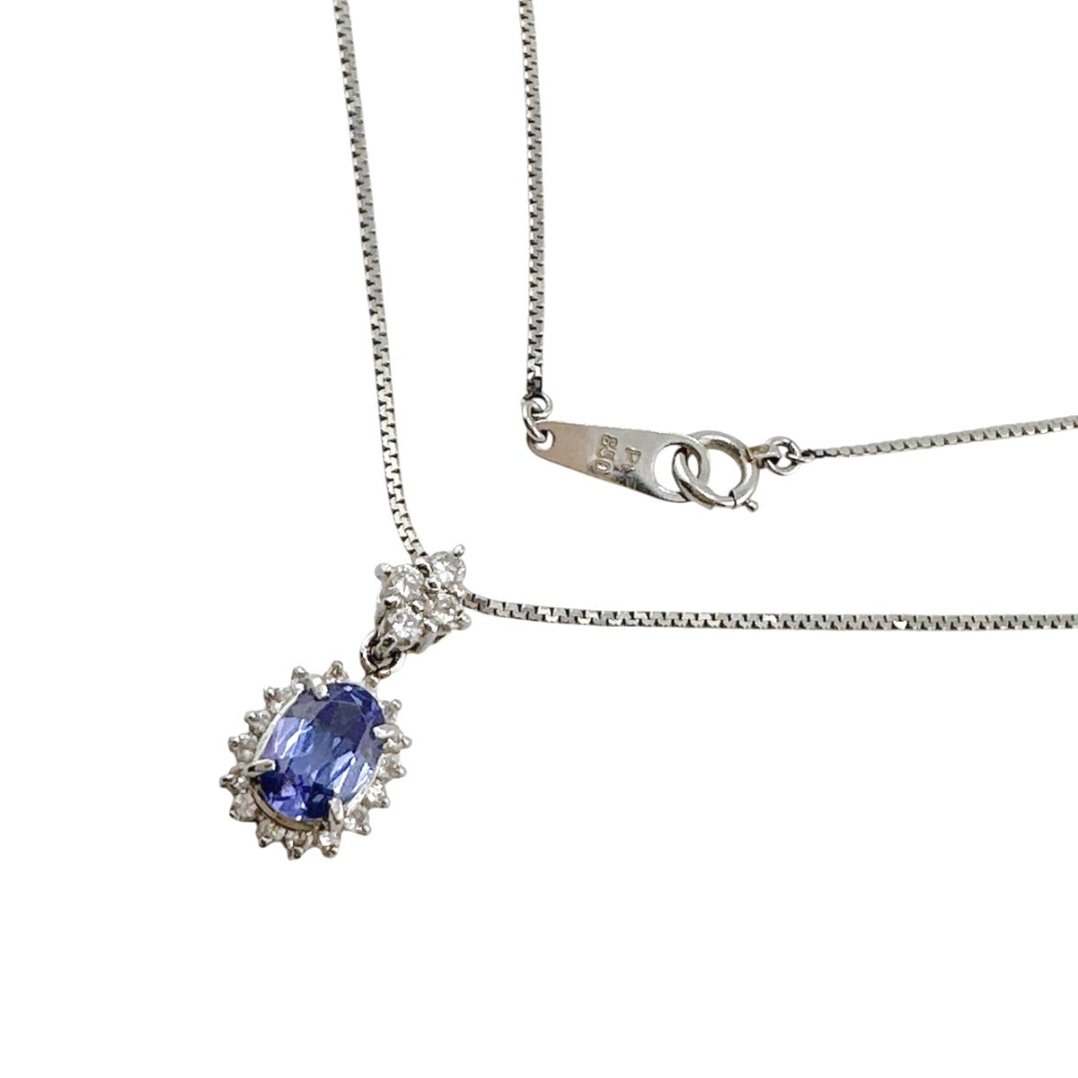 ネックレス
44cm タンザナイト T 0.75 D 0.29ct Pt850プラチナ プラチナ×ブルー 【SS】
【中古】
