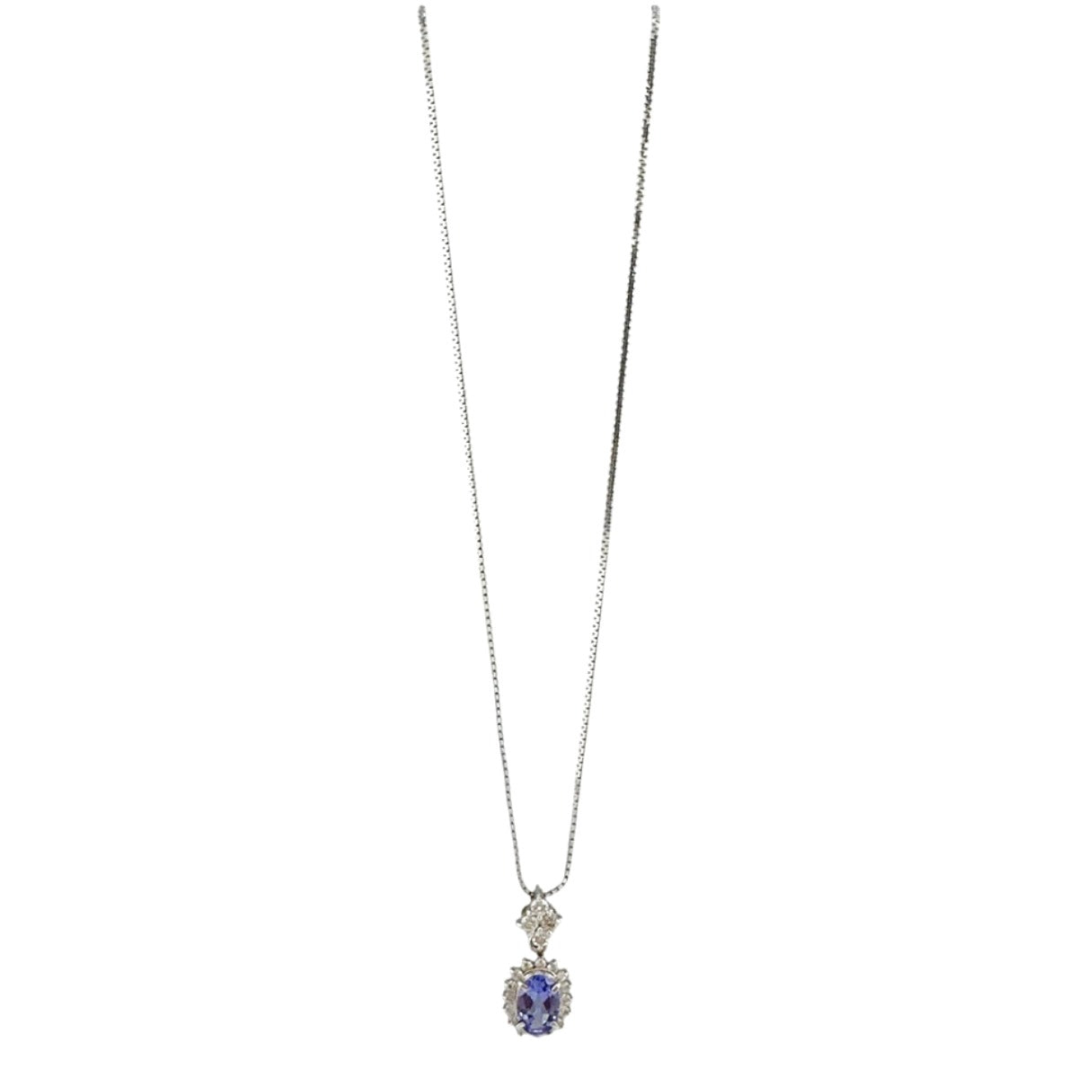 ネックレス
44cm タンザナイト T 0.75 D 0.29ct Pt850プラチナ プラチナ×ブルー 【SS】
【中古】