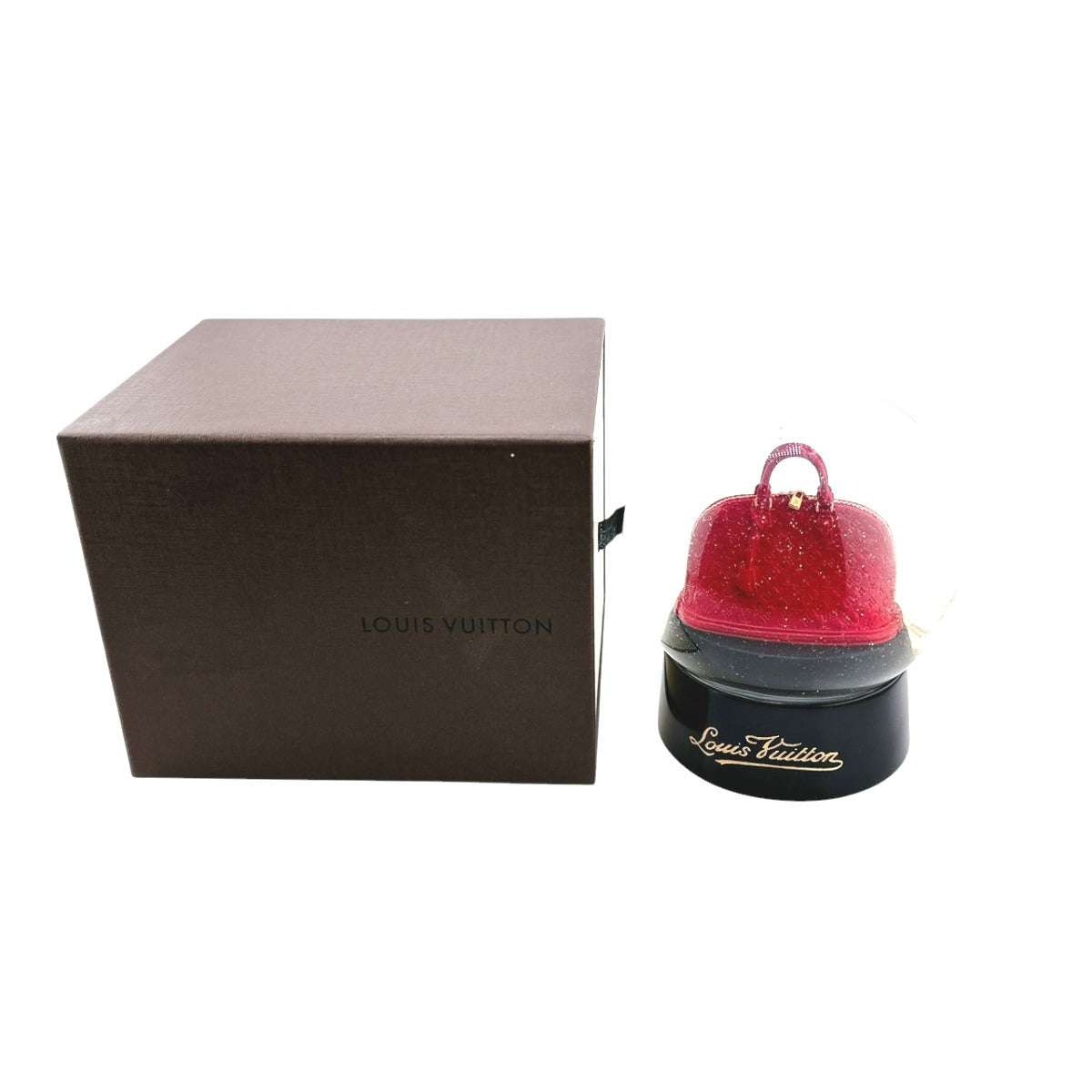 ルイヴィトン LOUIS VUITTON オブジェ
ガラスドーム モノグラム スノーグローブ ガラス レッド LV
【SS】
【中古】