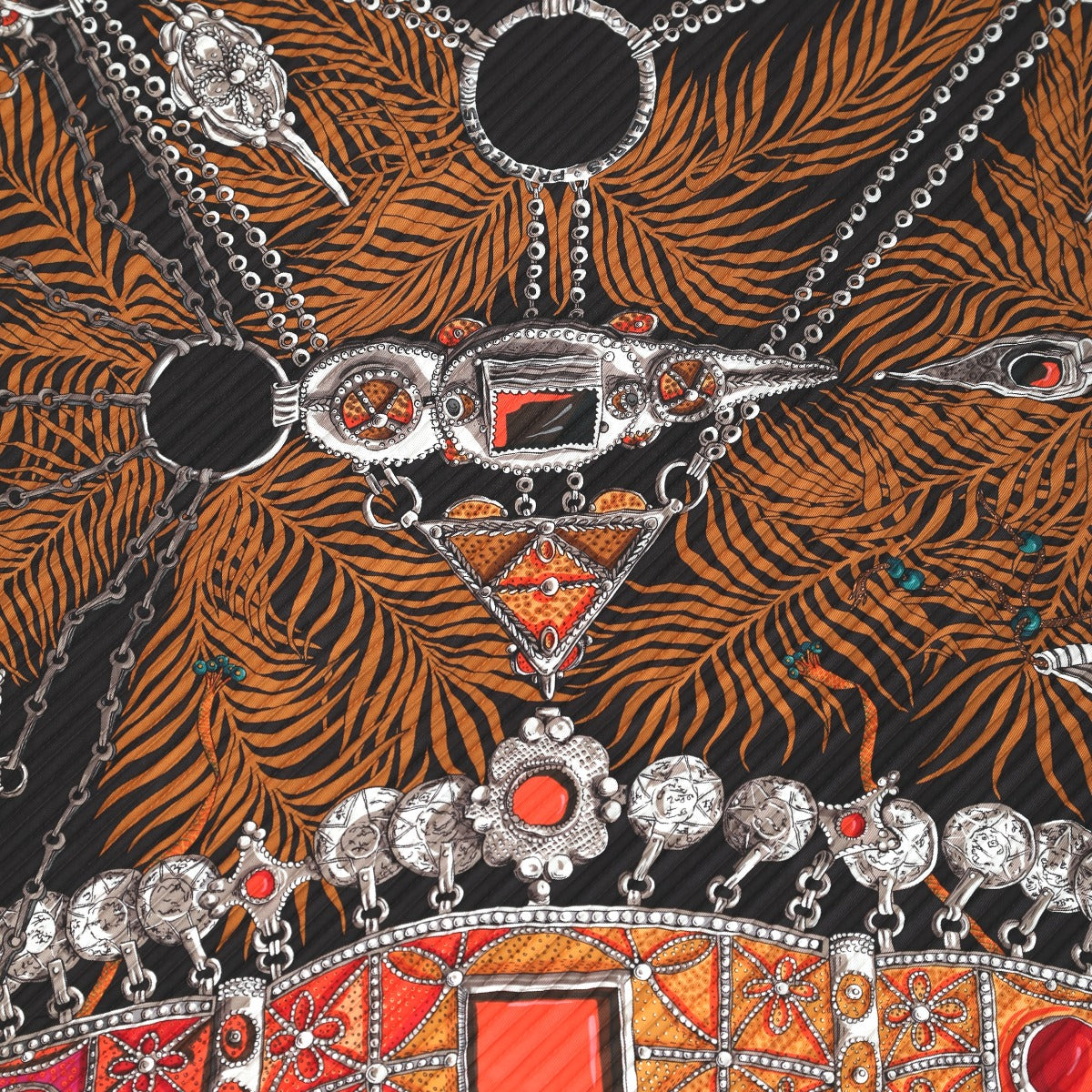 エルメス HERMES スカーフ
プリーツスカーフ TERRES PRECIEUSES シルク100% シルク ブラック 【SS】
【中古】