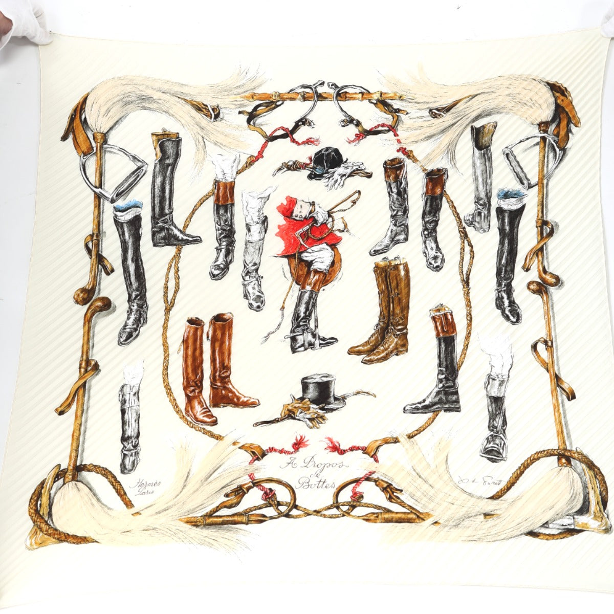 エルメス HERMES スカーフ
プリーツスカーフ A propos de Bottes シルク100% シルク ホワイト 【SS】
【中古】