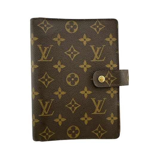 ルイヴィトン LOUIS VUITTON 手帳カバー
 システム手帳カバー モノグラム アジェンダMM モノグラムキャンバス R20004 ブラウン LV
 【SS】
 【中古】
