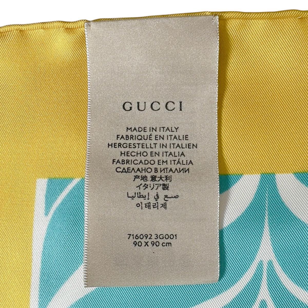 グッチ GUCCI スカーフ
スカーフ シルク100% アディダスコラボ シルク 716092 イエロー×ブルー 【SS】
【中古】