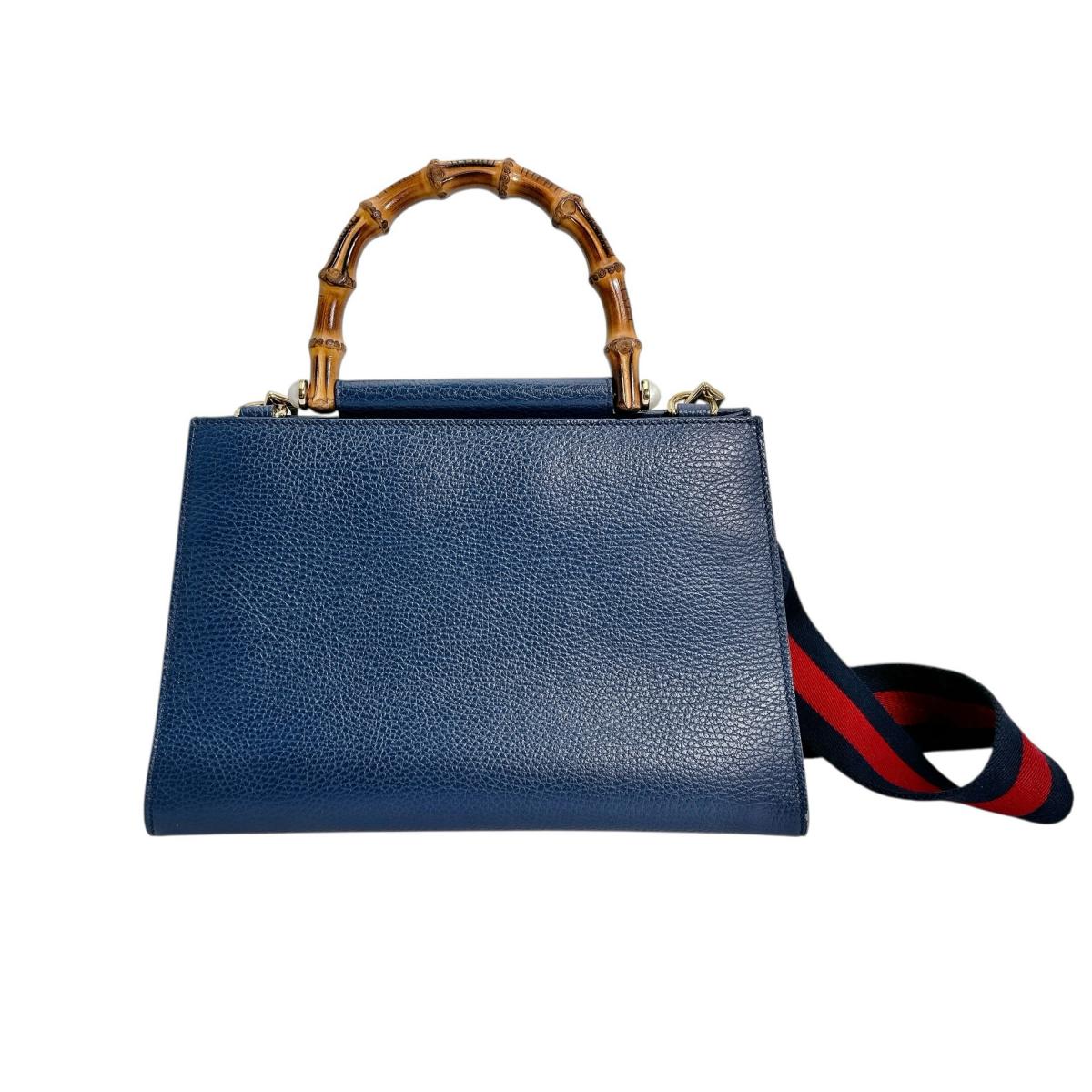 グッチ GUCCI ハンドバッグ
バンブー レザー 2way レザー 470271 ブルー 【SS】
【中古】