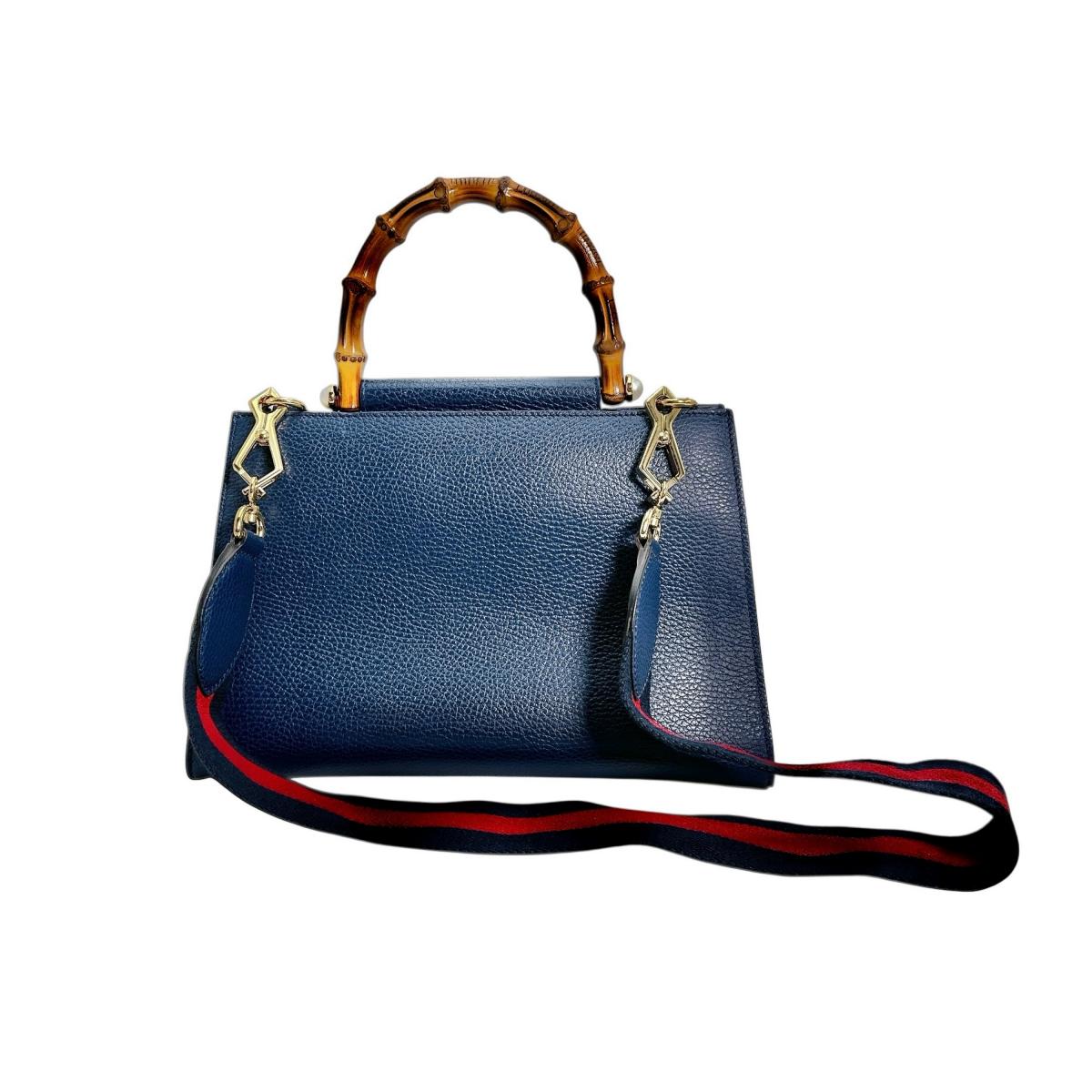 グッチ GUCCI ハンドバッグ
バンブー レザー 2way レザー 470271 ブルー 【SS】
【中古】