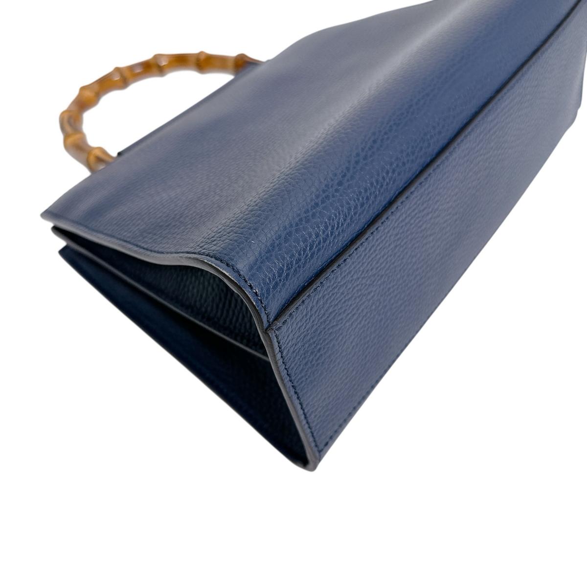 グッチ GUCCI ハンドバッグ
バンブー レザー 2way レザー 470271 ブルー 【SS】
【中古】