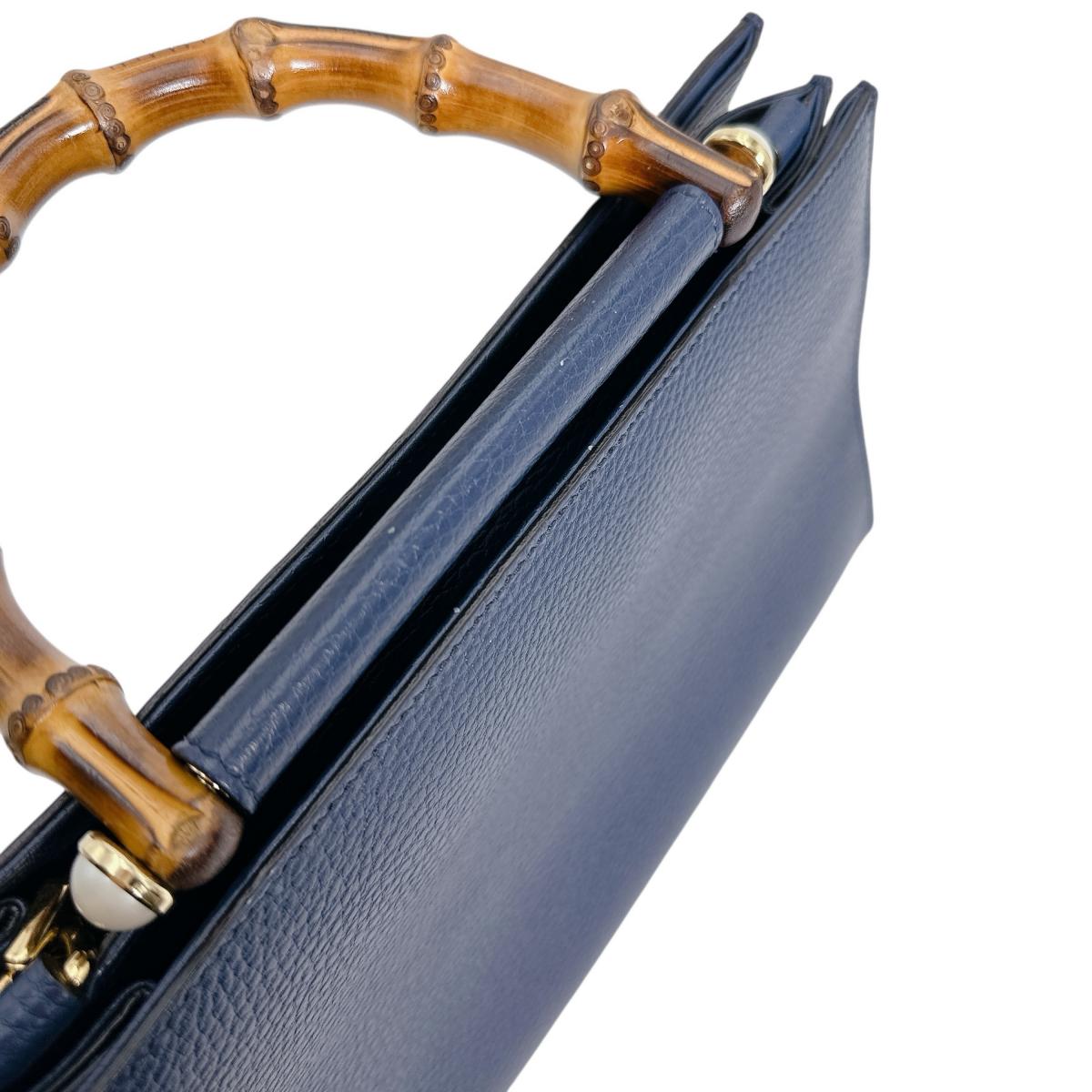 グッチ GUCCI ハンドバッグ
バンブー レザー 2way レザー 470271 ブルー 【SS】
【中古】