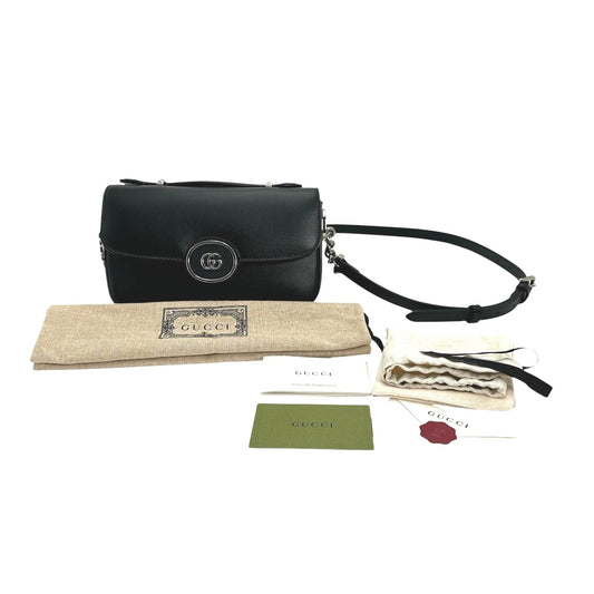 グッチ GUCCI ショルダーバッグ
 ショルダーバッグ レザー 739722 ブラック 【SS】
 【中古】