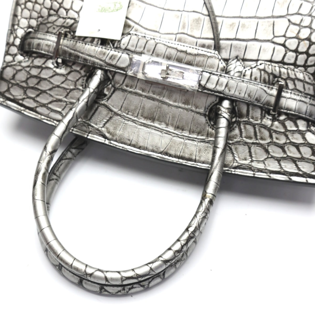 クロコダイル CROCODILE ハンドバッグ
ハンドバッグ ヘンローン クロコダイル YB-2101 シルバー 【H】