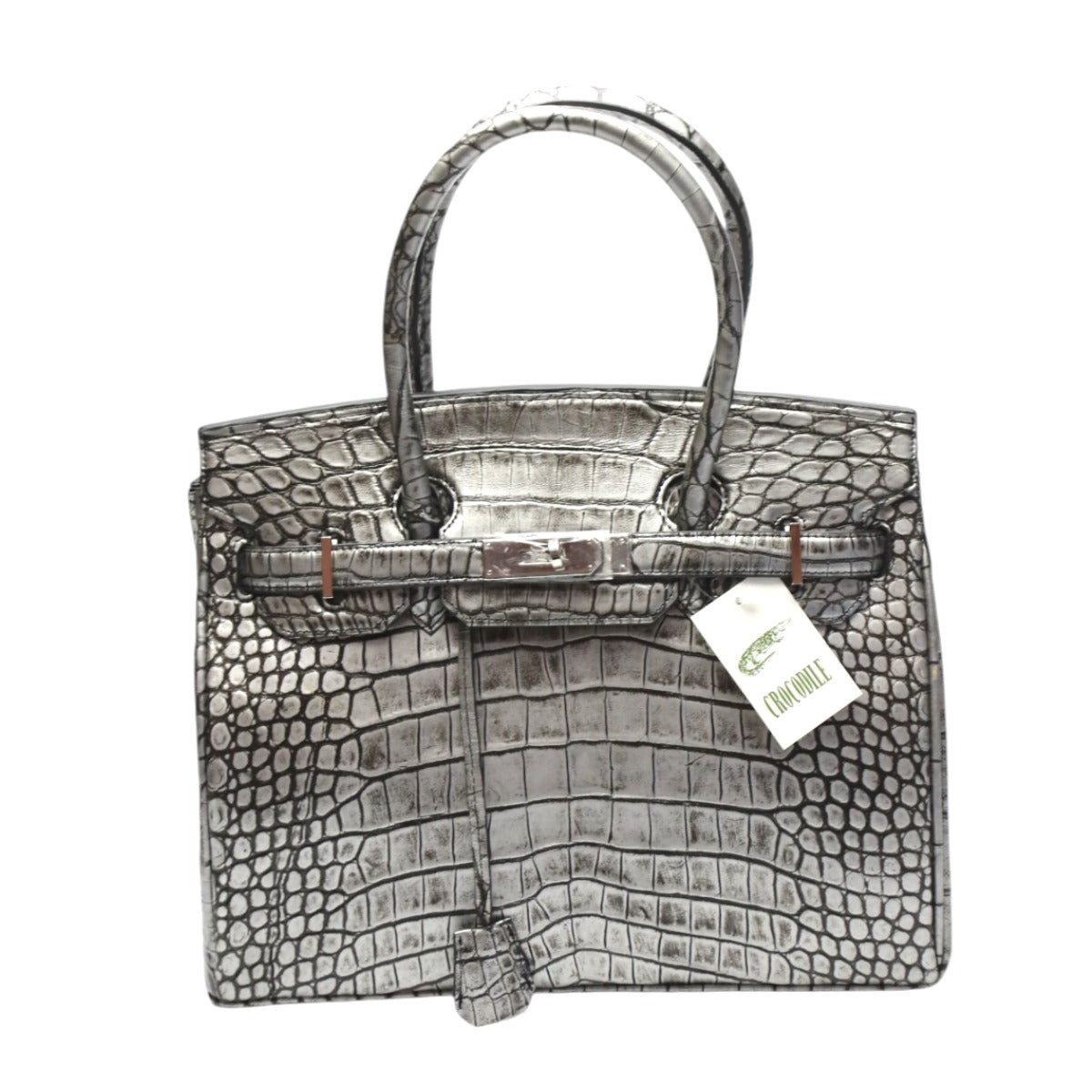 クロコダイル CROCODILE ハンドバッグ
ハンドバッグ ヘンローン クロコダイル YB-2101 シルバー 【H】