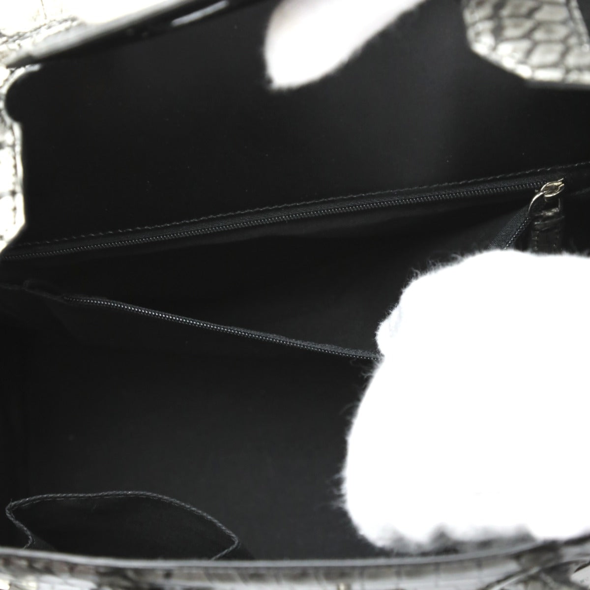 クロコダイル CROCODILE ハンドバッグ
ハンドバッグ ヘンローン クロコダイル YB-2101 シルバー 【H】