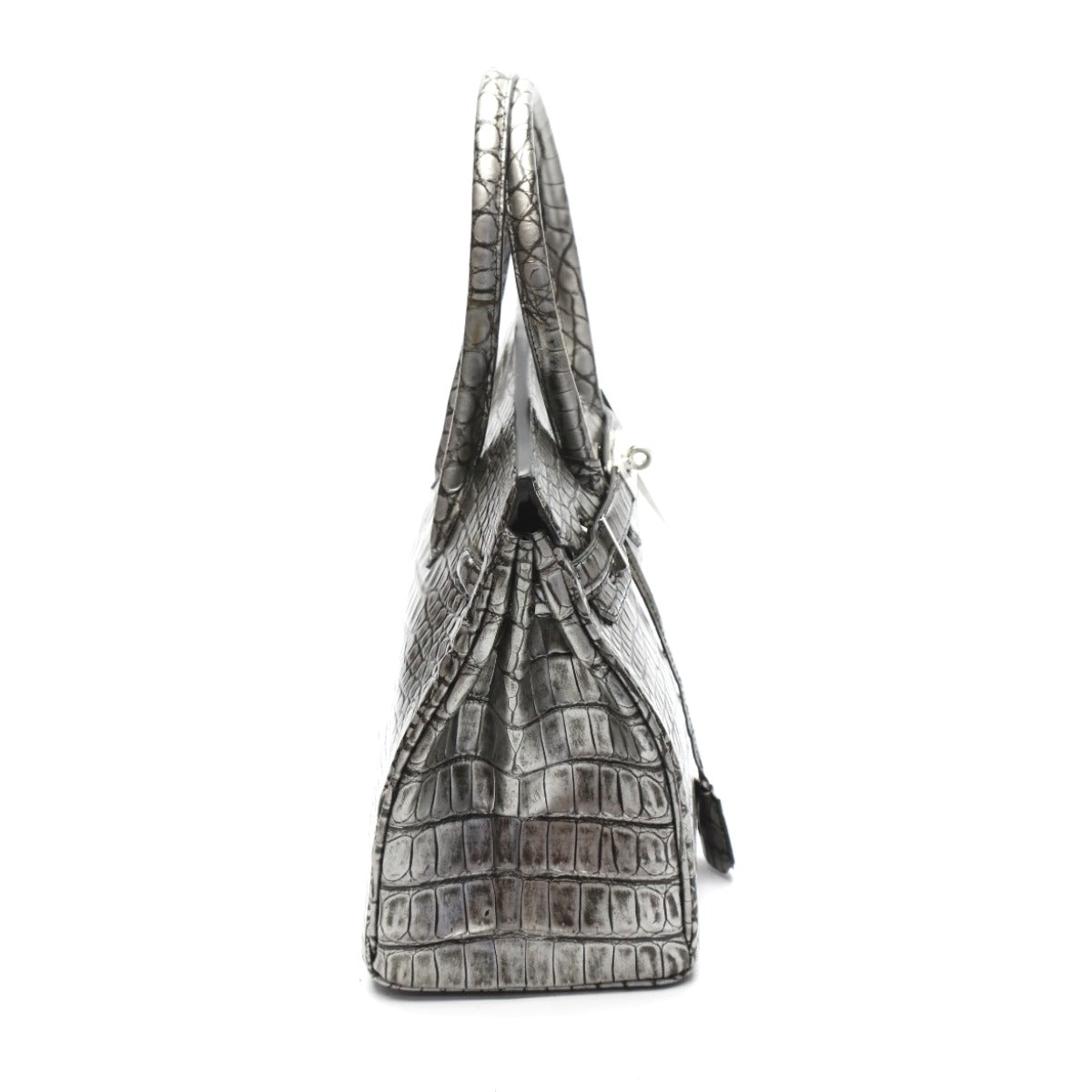 クロコダイル CROCODILE ハンドバッグ
ハンドバッグ ヘンローン クロコダイル YB-2101 シルバー 【H】