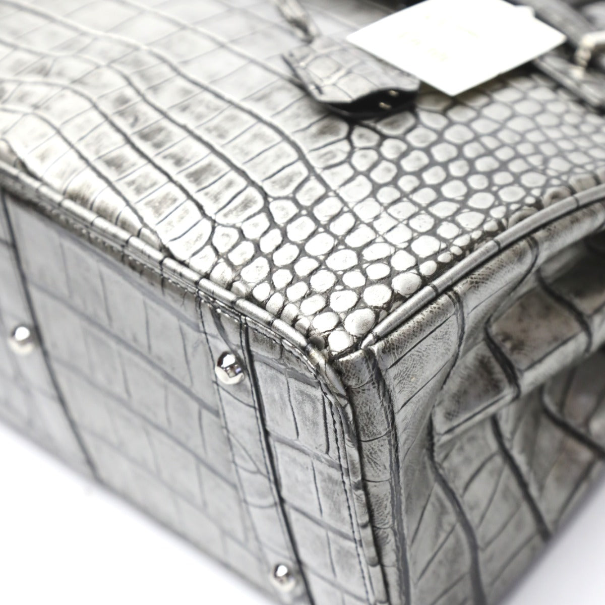 クロコダイル CROCODILE ハンドバッグ
ハンドバッグ ヘンローン クロコダイル YB-2101 シルバー 【H】