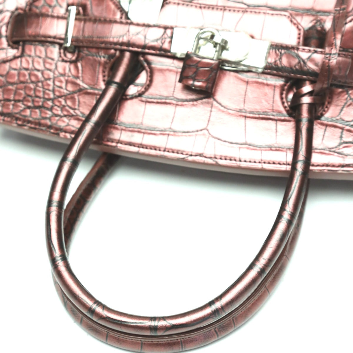 クロコダイル CROCODILE ハンドバッグ
ヘンローン メタリック 30cm クロコダイル YB-2101 ワイン 【H】
