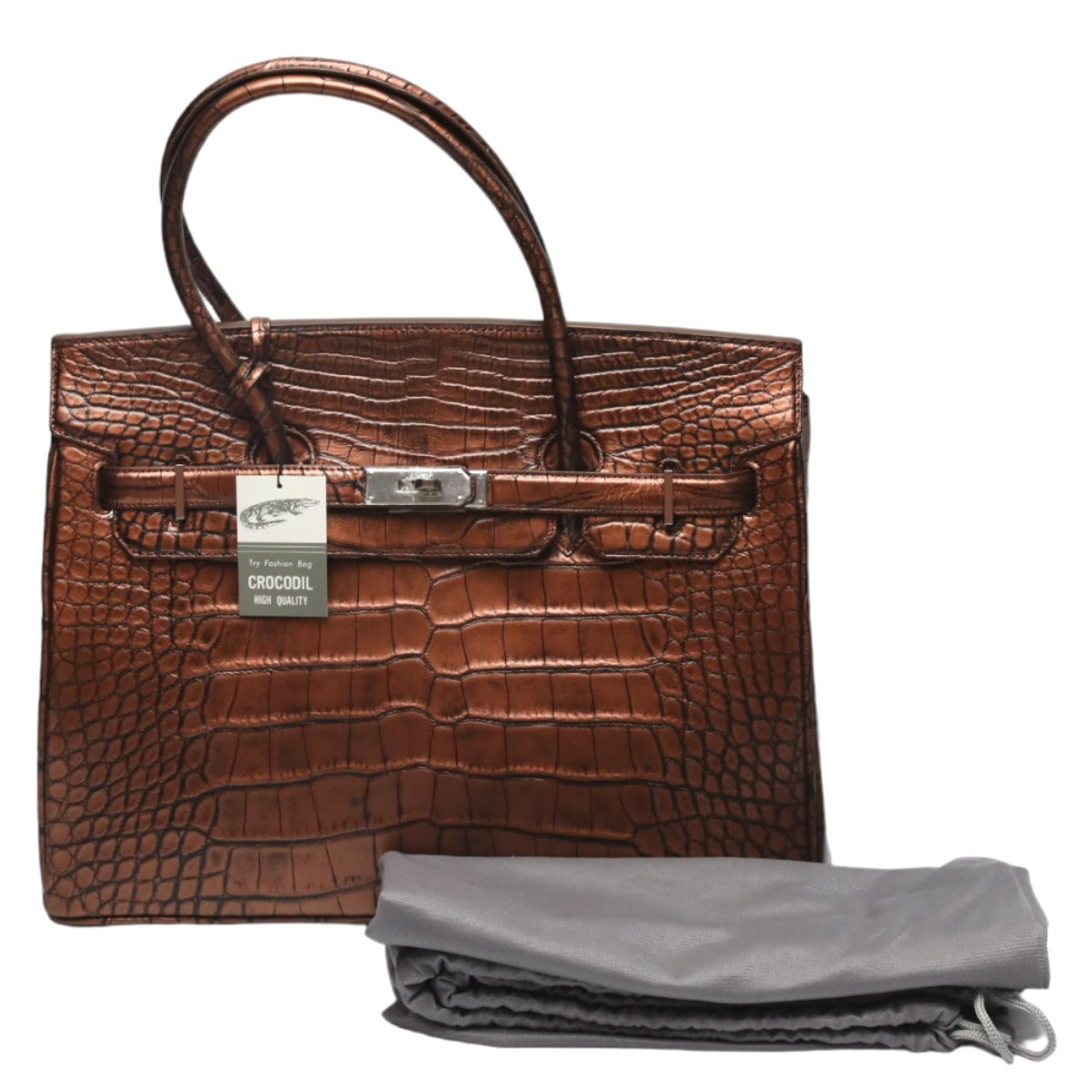 クロコダイル CROCODILE ハンドバッグ
ハンドバッグ メタリック 訳あり クロコダイル YB-2103 ブラウン 【SS】
【中古】