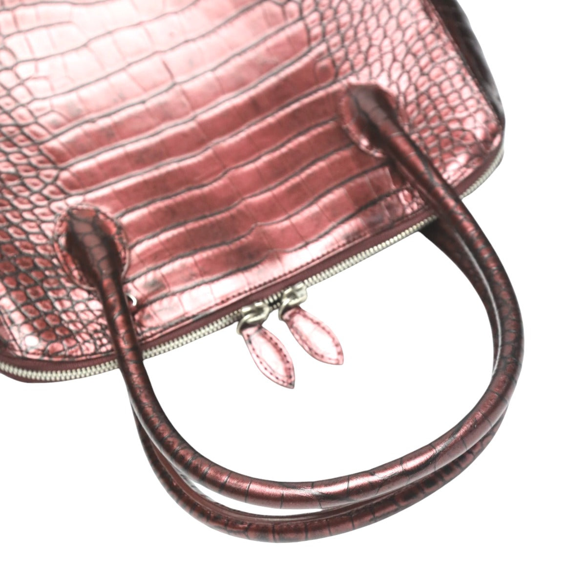 クロコダイル CROCODILE ハンドバッグ
ハンドバッグ メタリック クロコダイル 3994 ワイン 【H】