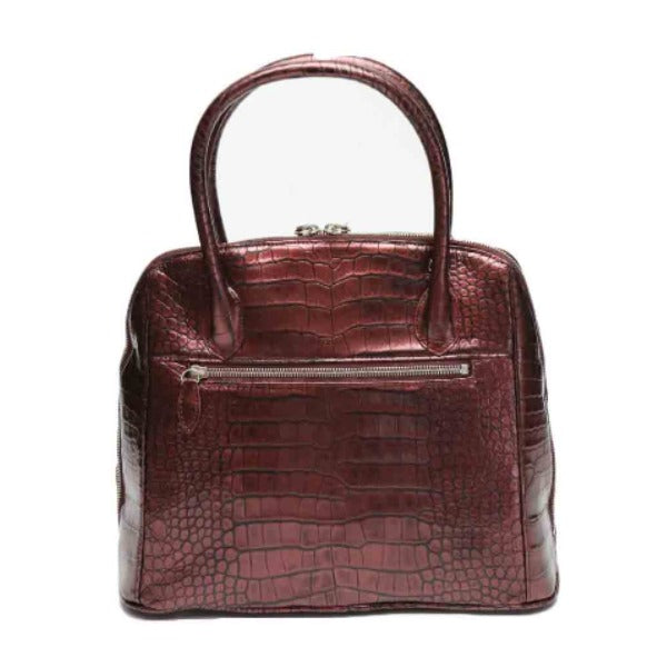 クロコダイル CROCODILE ハンドバッグ
2WAY ブカッティー メタリック クロコダイル 3994 ワイン 【SS】
【中古】