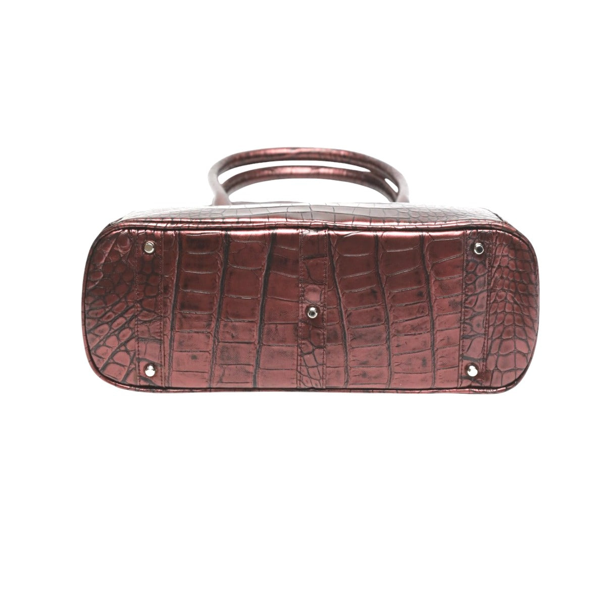 クロコダイル CROCODILE ハンドバッグ
ハンドバッグ メタリック クロコダイル 3994 ワイン 【H】