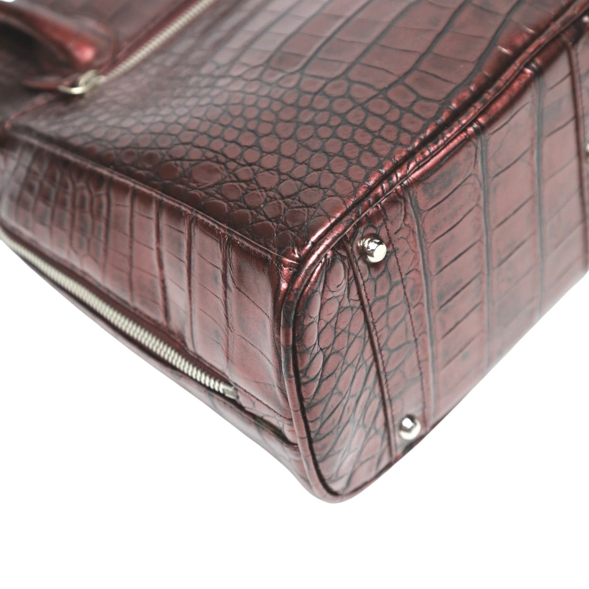クロコダイル CROCODILE ハンドバッグ
ハンドバッグ メタリック クロコダイル 3994 ワイン 【H】