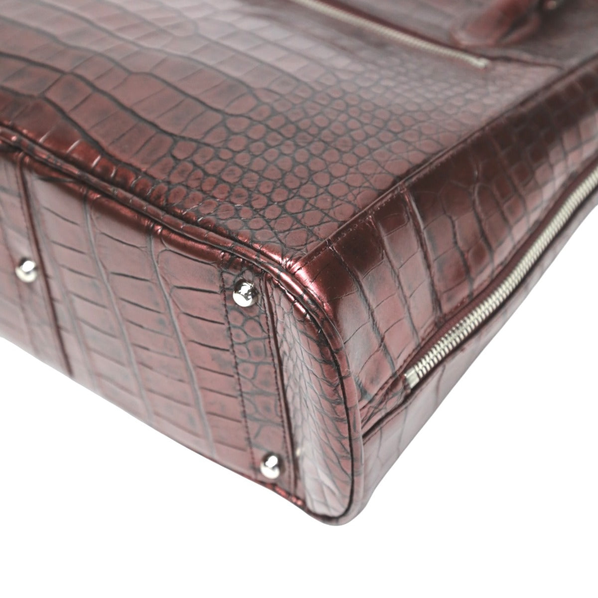 クロコダイル CROCODILE ハンドバッグ
ハンドバッグ メタリック クロコダイル 3994 ワイン 【H】