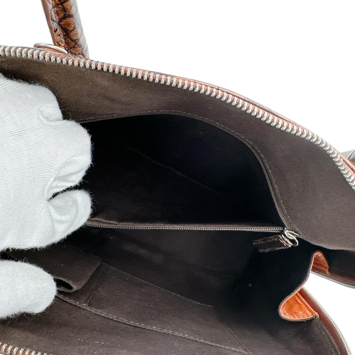 クロコダイル CROCODILE ハンドバッグ
ハンドバッグ メタリック ストラップ付 ブカッティー ハンドバッグ クロコダイル 3994 ブラウン 【中古】