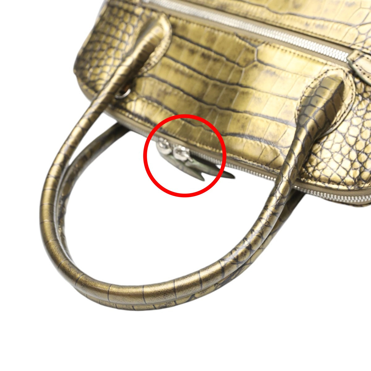 クロコダイル CROCODILE ハンドバッグ
ハンドバッグ クロコダイル 訳あり クロコダイル ゴールド 【SS】