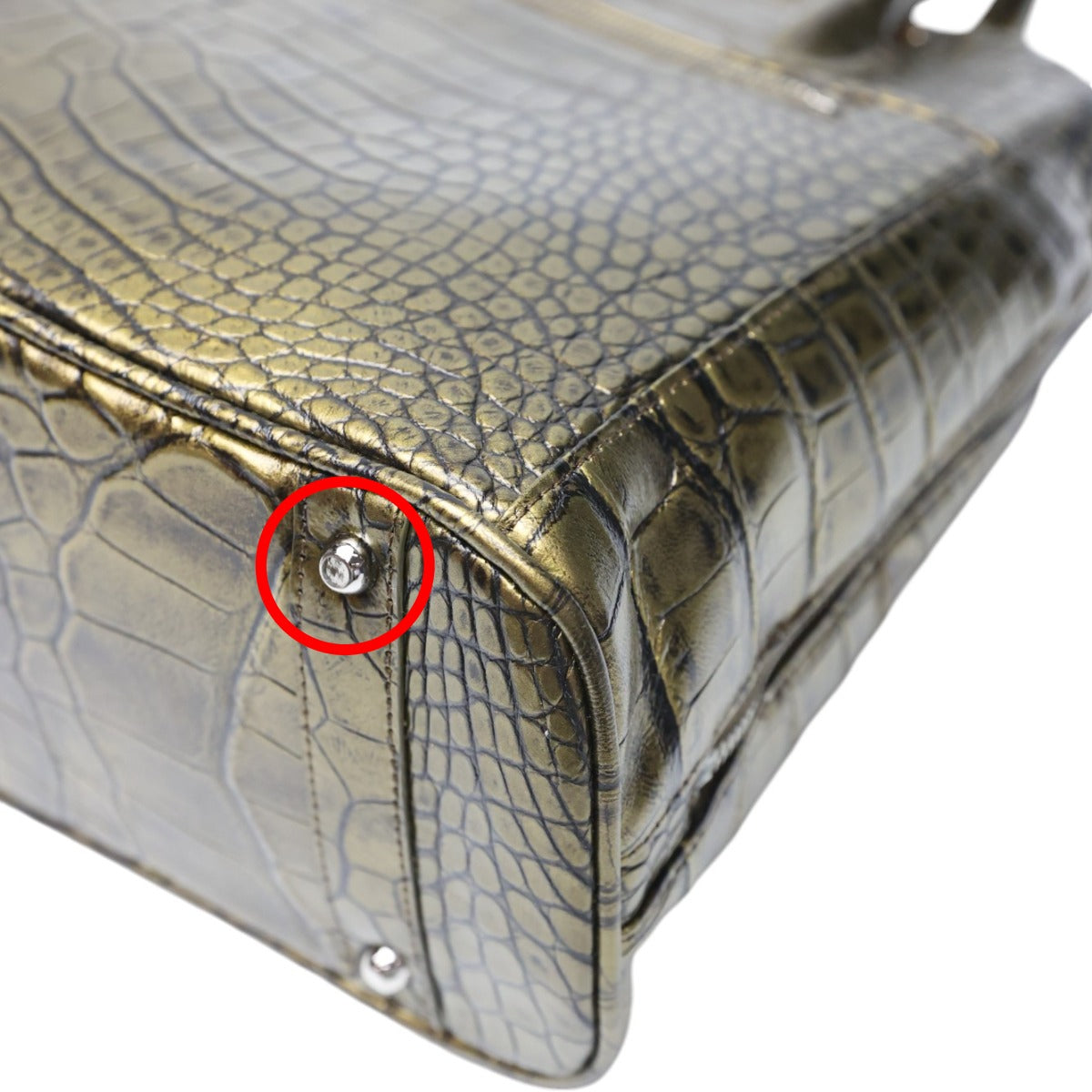 クロコダイル CROCODILE ハンドバッグ
ハンドバッグ クロコダイル 訳あり クロコダイル ゴールド 【SS】