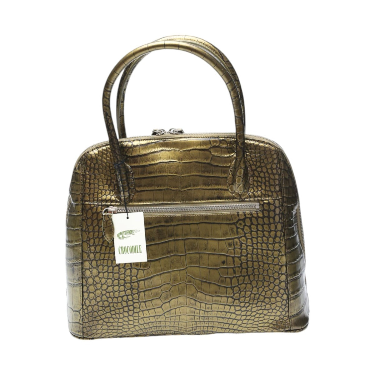 クロコダイル CROCODILE ハンドバッグ
2WAYバッグ メタリック 訳あり クロコダイル 3994 オリーブメタリック 【SS】