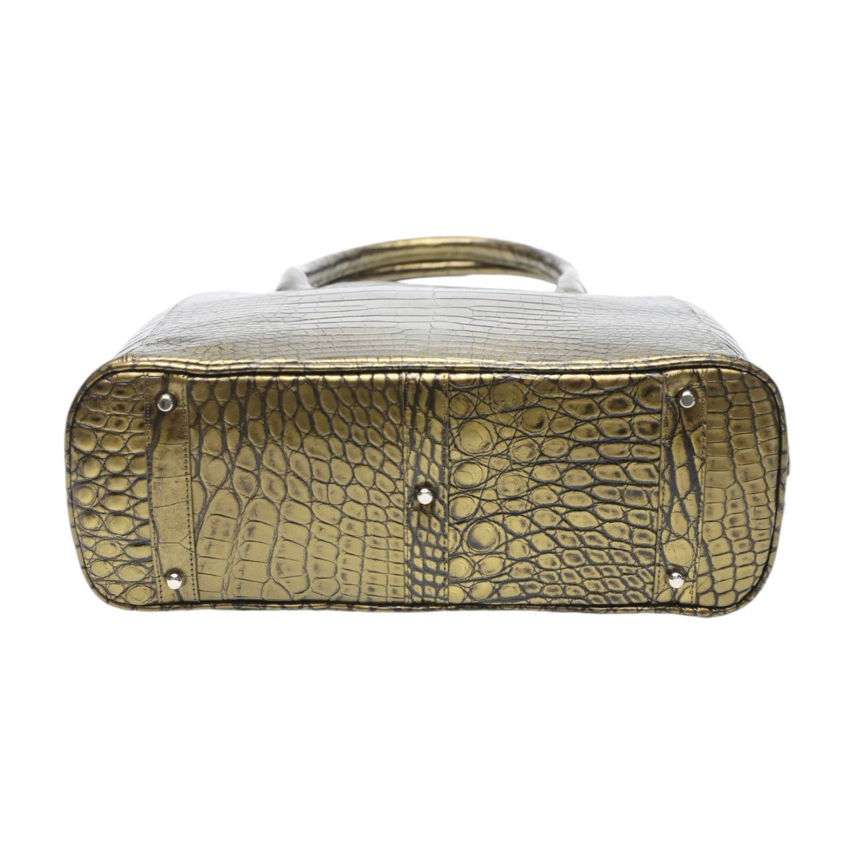 クロコダイル CROCODILE ハンドバッグ
2WAYバッグ メタリック 訳あり クロコダイル 3994 オリーブメタリック 【SS】