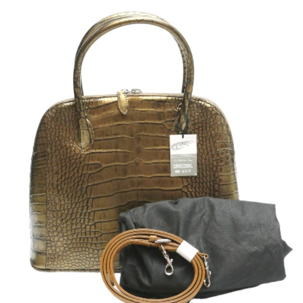 クロコダイル CROCODILE ハンドバッグ
2WAYバッグ ショルダー ブカッティー クロコダイル 3994 カーキ 【SS】