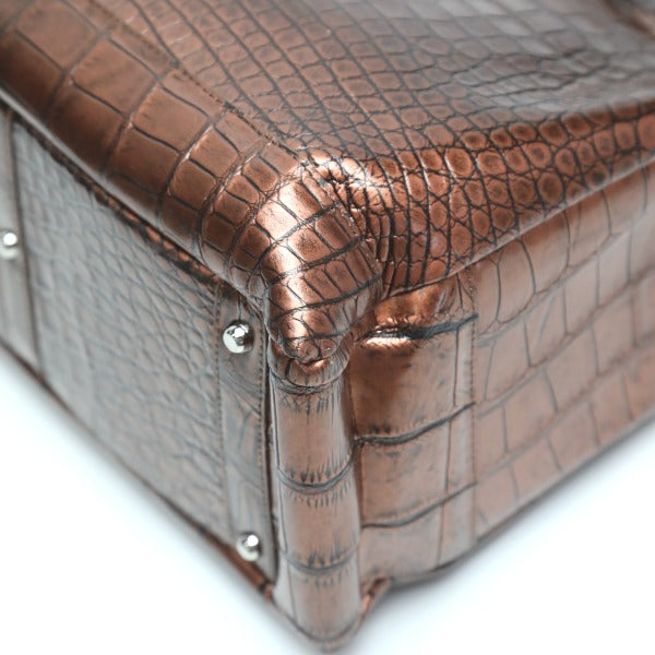 クロコダイル CROCODILE トートバッグ
メタリック クロコダイル 3983 ブラウン 【SS】
【中古】