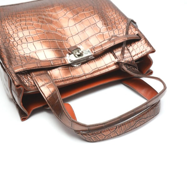 クロコダイル CROCODILE トートバッグ
メタリック クロコダイル 3983 ブラウン 【SS】
【中古】