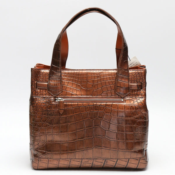 クロコダイル CROCODILE トートバッグ
メタリック カデナ付き クロコダイル 3983 ブラウン 【SS】