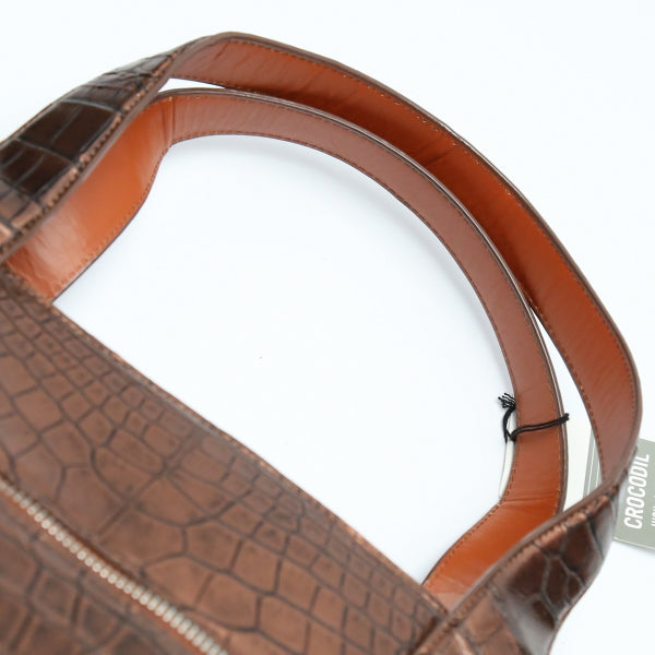 クロコダイル CROCODILE トートバッグ
メタリック カデナ付き クロコダイル 3983 ブラウン 【SS】