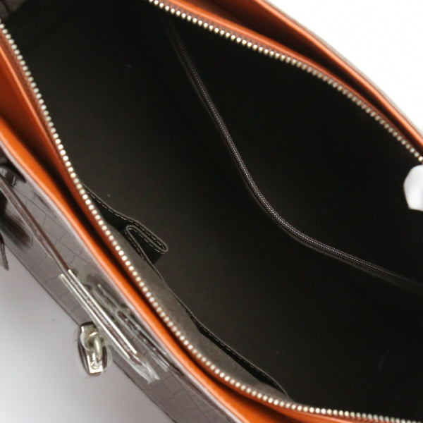 クロコダイル CROCODILE トートバッグ
メタリック カデナ付き クロコダイル 3983 ブラウン 【SS】