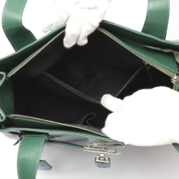 クロコダイル CROCODILE ハンドバッグ
メタリック 3983 グリーン 【H】
【中古】