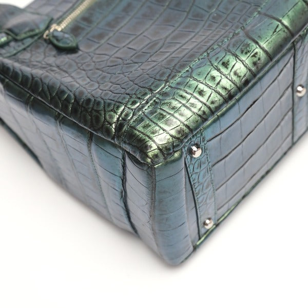 クロコダイル CROCODILE ハンドバッグ
メタリック 3983 グリーン 【H】
【中古】