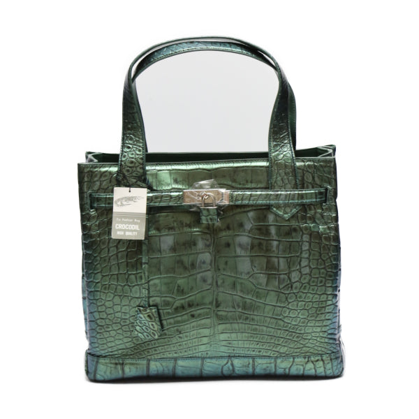 クロコダイル CROCODILE トートバッグ
メタリック クロコダイル カデナ付き クロコダイル 3983 グリーン 【SS】