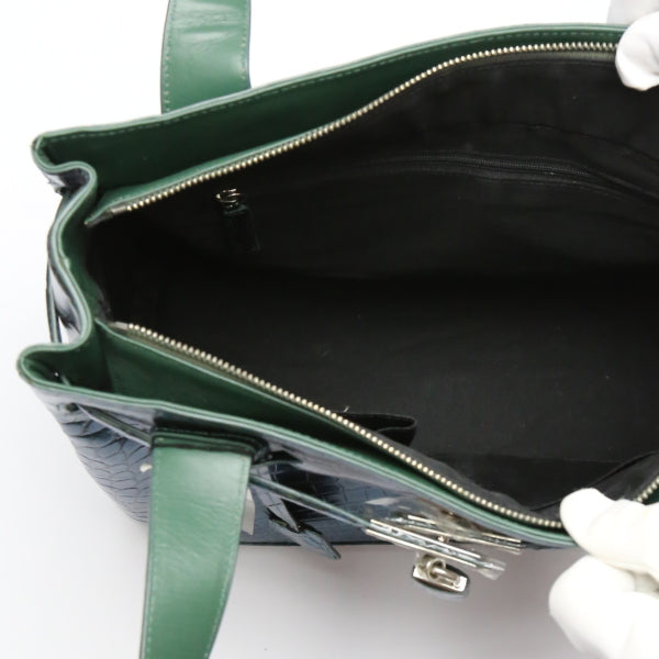 クロコダイル CROCODILE トートバッグ
メタリック クロコダイル カデナ付き クロコダイル 3983 グリーン 【SS】