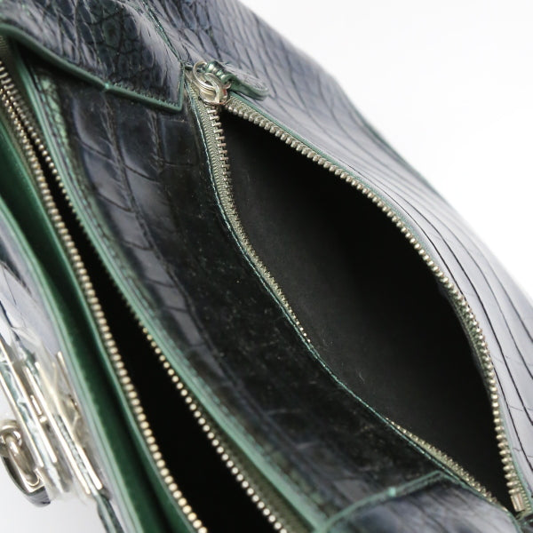 クロコダイル CROCODILE トートバッグ
メタリック クロコダイル カデナ付き クロコダイル 3983 グリーン 【SS】