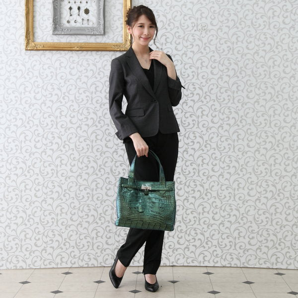 クロコダイル CROCODILE トートバッグ
メタリック クロコダイル カデナ付き クロコダイル 3983 グリーン 【SS】