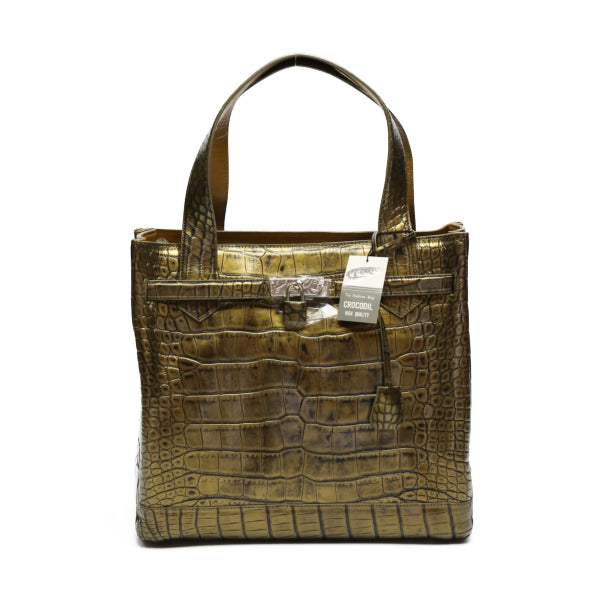 クロコダイル CROCODILE トートバッグ
メタリック クロコダイル カデナ付き クロコダイル 3983 ゴールド 【SS】