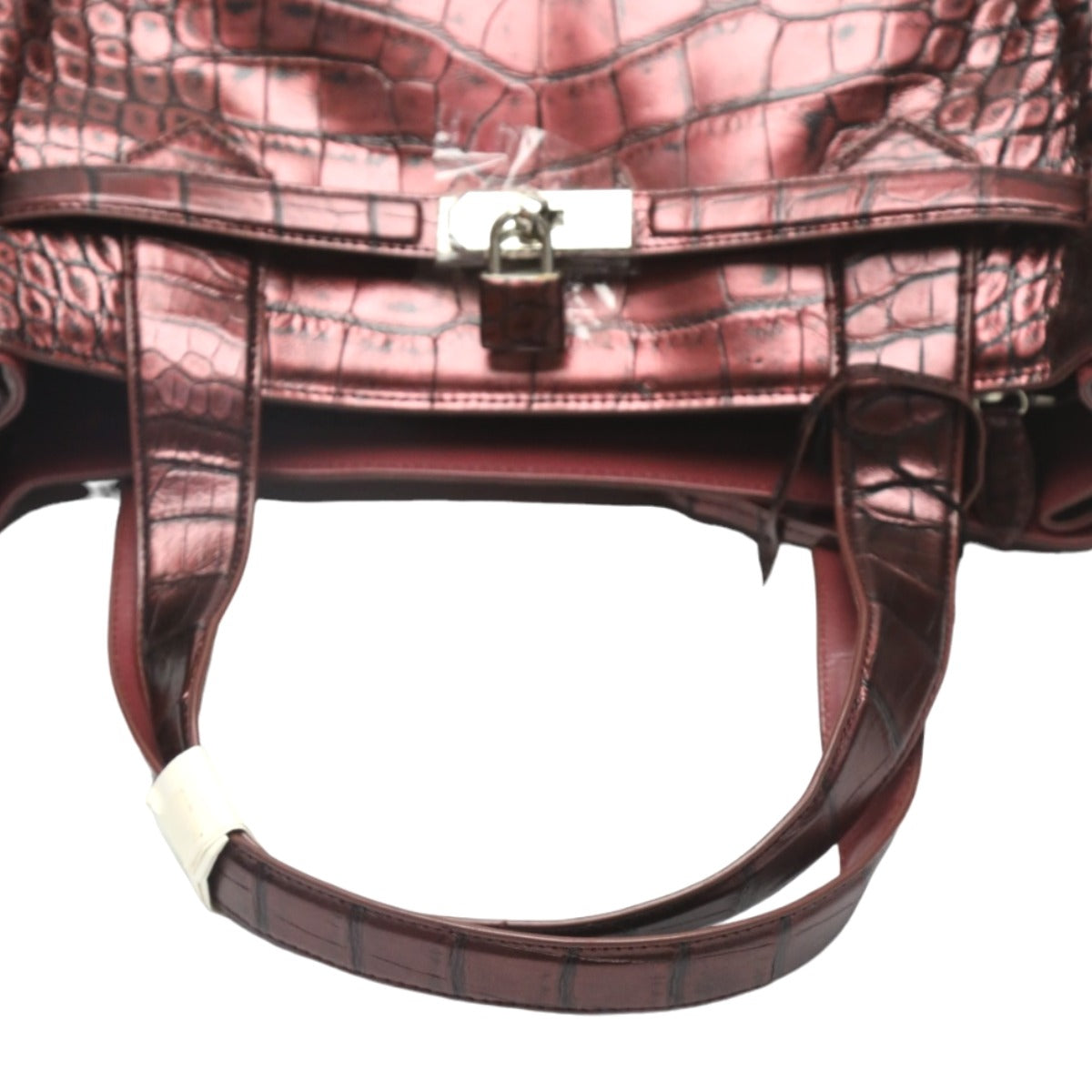 クロコダイル CROCODILE トートバッグ
メタリック 訳あり カデナ付き クロコダイル 3983 ワイン 【SS】
【中古】