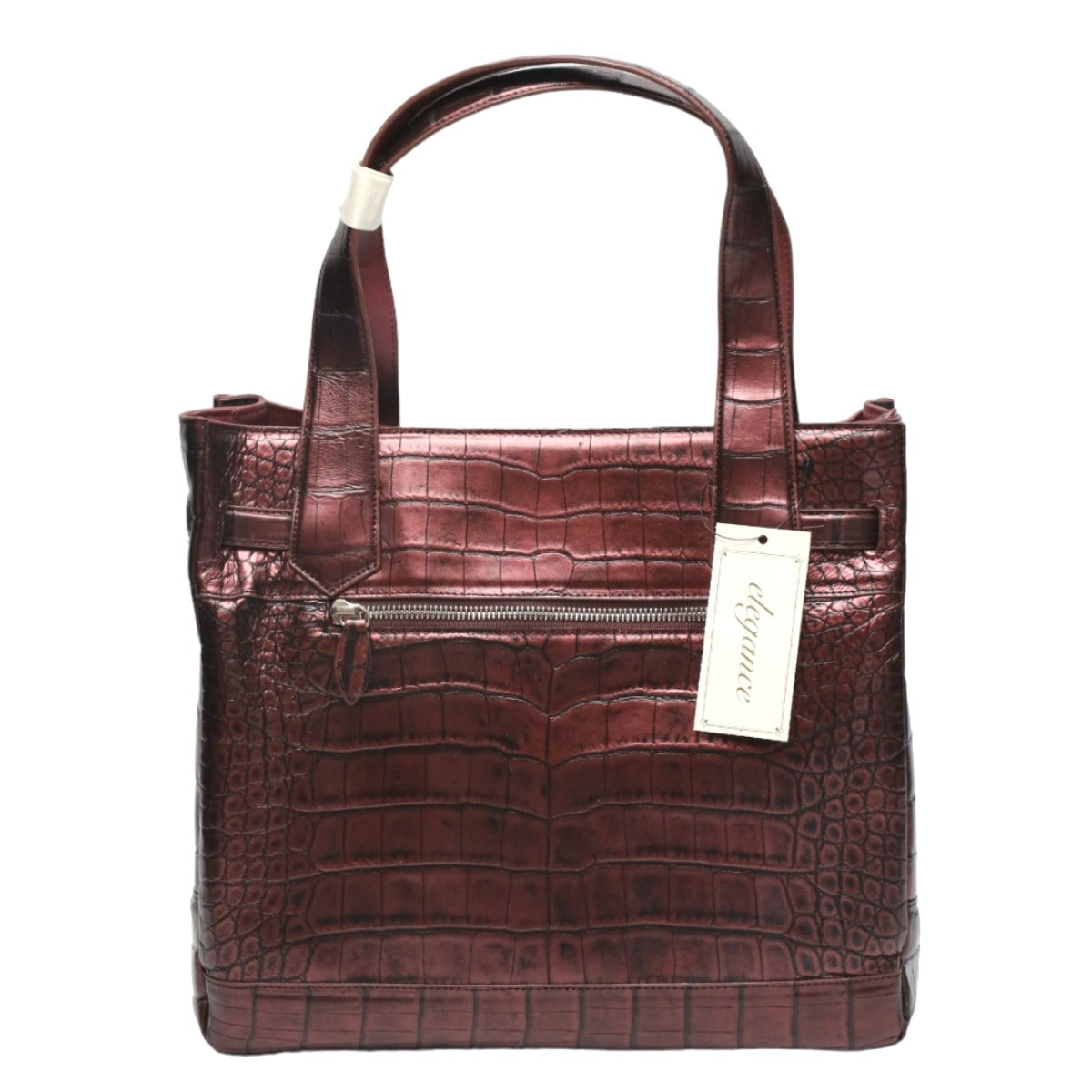 クロコダイル CROCODILE トートバッグ
メタリック 訳あり カデナ付き クロコダイル 3983 ワイン 【SS】
【中古】