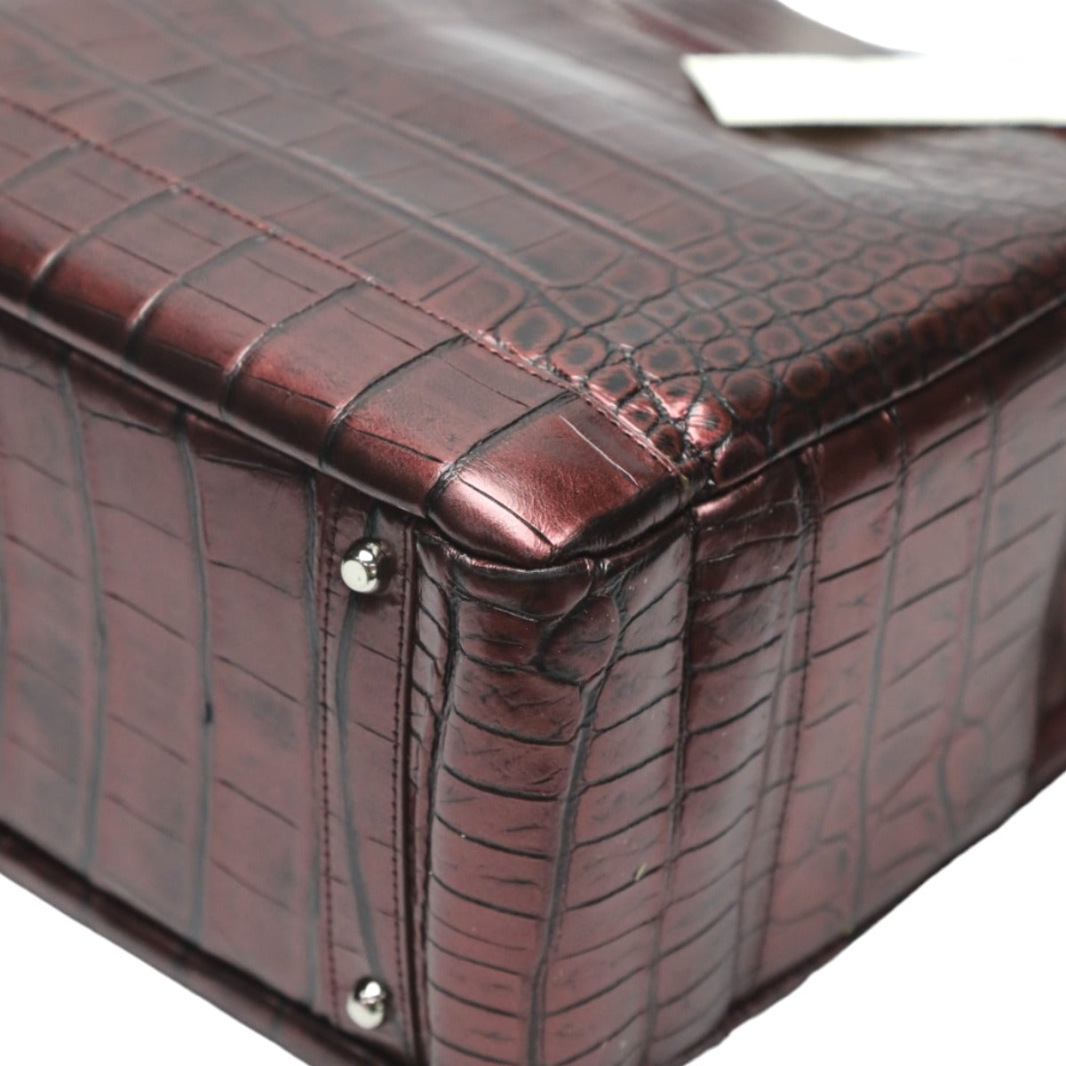 クロコダイル CROCODILE トートバッグ
メタリック 訳あり カデナ付き クロコダイル 3983 ワイン 【SS】
【中古】